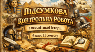 Комплексна підсумкова контрольна робота з всесвітньої історії за ІІ семестр у 6 класі, розроблена за групами резельтатів НУШ