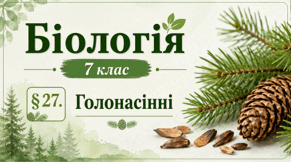 Голонасінні. 7 клас НУШ