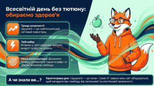 Презентація до інформаційної години присвяченій Всесвітньому дню без тютюну "«Здоровий вибір Лиса Філа»: Інтерактивний гід проти вейпінгу та тютюнопаління" (дві презентації)