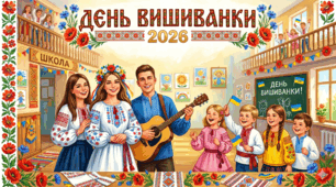 ДЕНЬ ВИШИВАНКИ 2026. ПРЕЗЕНТАЦІЯ та ОФОРМЛЕННЯ ДОШКИ ПРО УКРАЇНСЬКУ ВИШИВАНКУ ДІТЯМ.