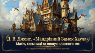 Д. В. Джонс. "Мандрівний Замок Хаула". Поєднання елементів казки та детективу у творі. (Інфокартка + робочий аркуш)