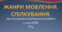 Діагностувальна (контрольна) робота ЖАНРИ МОВЛЕННЯ. СПІЛКУВАННЯ. 7 клас НУШ. ГР4