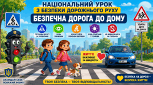 Національний урок з безпеки дорожнього руху на тему «Безпечна дорога до дому»