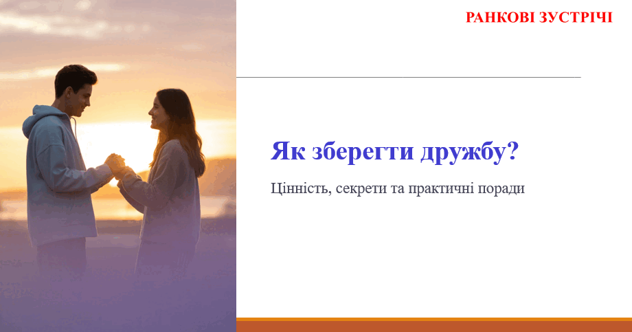 Як зберегти дружбу? (ранкова зустріч) | Презентація. Різне