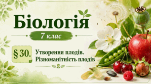 Утворення плодів. Різноманітність плодів. 7 клас НУШ