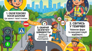 Плакат до тижня безпеки дорожнього руху