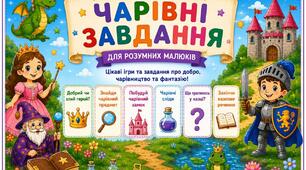 ЧАРІВНІ ЗАВДАННЯ ДЛЯ МАЛЮКІВ