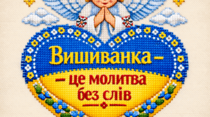 Набір декоративних ілюстрацій до Дня вишиванки (вишиті сердечка з написами)