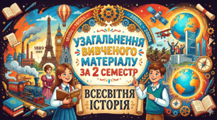 Узагальнення вивченого матеріалу за 2 семестр всесвітня історія