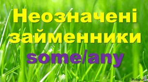Неозначені займенники some any