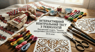 Підсумкова контрольна робота за навчальним модулем "Техніки декоративно-ужиткового мистецтва"
