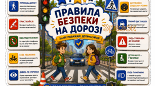Оформлення куточку «Правила безпеки на дорозі»