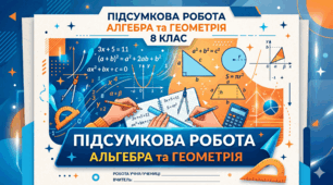 Підсумкові контрольні роботи з алгебри та геометрії 8 клас за другий семестр з групами результатів (очне навчання, дистанційне, сімейна , екстернатна форма навчання). 2 варіант