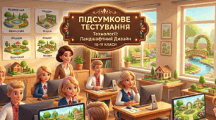 Підсумкова контрольна робота з технологій за навчальним модулем "Ландшафтний дизайн"