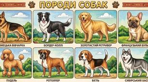 Розмальовка «Породи собак»