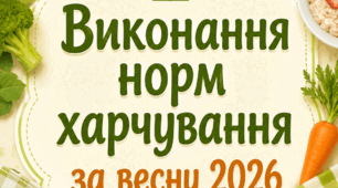 Виконання норм харчування  ЗДО за березень,квітень ,травень 2026  згідно постанови №305