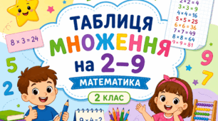 Збірка робочих аркушів "Таблиця множення на 2-9" для 2 класу
