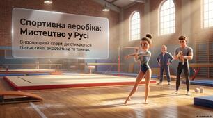 СПОРТИВНА АЕРОБІКА. Презентація +інфографіка