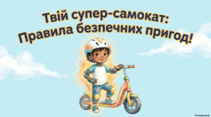 Презентація "Твій супер-самокат. Правила безпечних пригод"