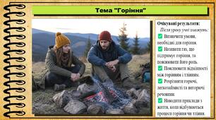 Горіння. Довкілля. 6 клас. До підручника Григорович О. та ін.