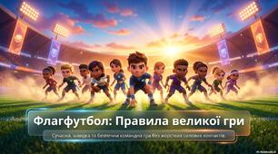 🏈 ФЛАГФУТБОЛ — правила, фішки гри та чому цей спорт підкорює світ! Презентація+інфографіка