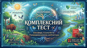 Комплексний тест: Біосфера, Екологія та Природоохоронна архітектура