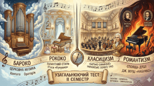 Підсумковий тест за ІІ семестр: Музичне мистецтво (8 клас)