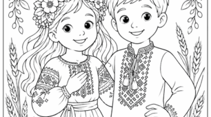 Мега розмальовка до дня вишиванки.