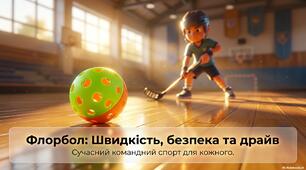 ФЛОРБОЛ : швидкість, безпека, драйв. "хокей в залі". Презентація+інфографіка
