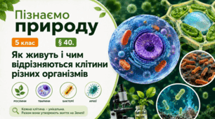Як живуть і чим відрізняються клітини різних організмів. 5 клас НУШ