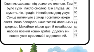 Тексти для перевірки навичок техніки читання в учнів 2 класу