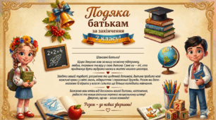 Подяка батькам учням 2 класу