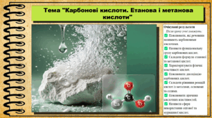 Карбонові кислоти. Етанова і метанова кислоти. Хімія. 9 клас. НУШ (2026). До підручника Попель П., Крикля Л.