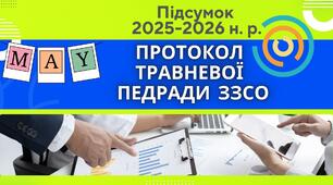 РОЗГОРНУТИЙ протокол ТРАВНЕВОЇ педради (з повними виступами): ПІДСУМОК 2025-2026 н. р. (гімназія з ДП і ПЧ, чинна нормативно-правова база)