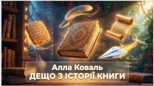 Презеннтація до уроку літературного читання "Алла Коваль "Дещо з історії книги"