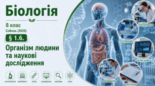 Організм людини та наукові дослідження. 8 клас НУШ