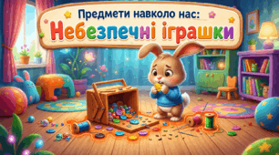 Презентація на тему: «Предмети навколо нас: Небезпечні іграшки» (ознайомлення з соціумом + розвиток мовлення)