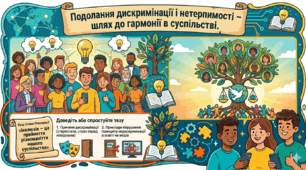 Подолання дискримінації	і нетерпимості – шлях до гармонії в суспільстві.