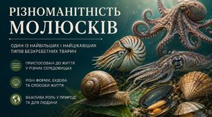 Презентація на тему "Різноманітність молюсків"