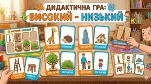 Дидактична гра "Високий - низький"