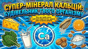 Кальцій: біологічне значення, харчові джерела та вплив на здоров'я