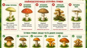 Постер - пам'ятка «Мої безпечні літні канікули.  Обережно отруйні гриби »