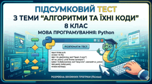 Підсумковий тест з теми "Алгоритми та їхні коди"