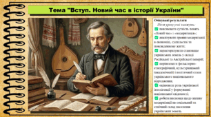 Вступ. Новий час в історії України. 9 клас (НУШ). Історія України. За підручником авторів Хлібовська Г. та інші.