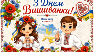 День Вишиванки. Декор для класної кімнати до Дня Вишиванки. Розтяжка "День Вишиванки"