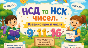 НСД та НСК чисел. Взаємно прості числа