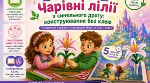 Творчий освітній кейс «Чарівні лілії з синельного дроту: конструювання без клею» (Методичний посібник + Покроковий майстер-клас + Казка).