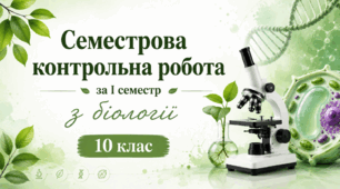 Контрольна робота за І семестр. 10 клас