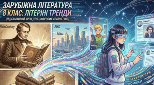 Зарубіжна література 8 клас. Підсумковий урок за рік: Літературні тренди від папірусу до TikTok та ШІ