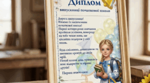 Яскравий диплом випускника / випускниці початкової школи (4 клас)